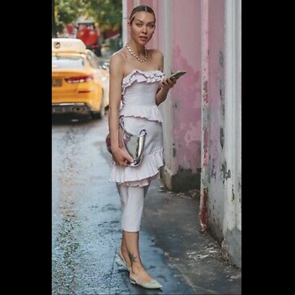 Brock Collection x H&M Light Pink Flounced Dress - Picture 9 of 9